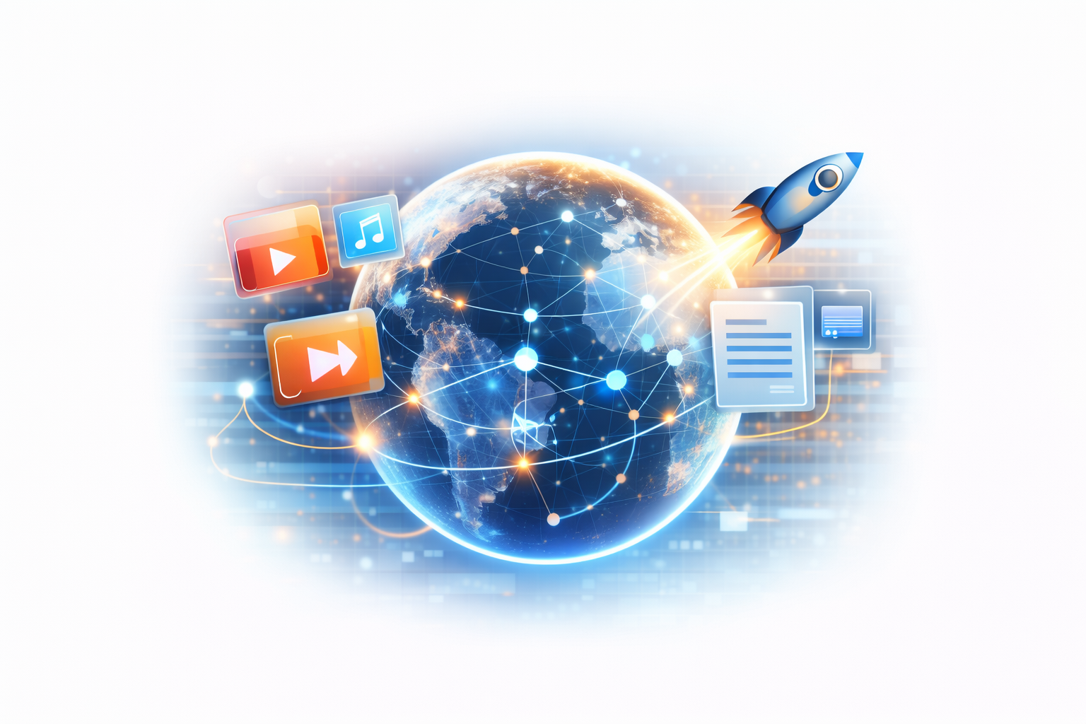 ai-powered system distributing digital products globally through automated data-driven networks